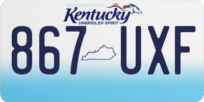 KY license plate 867UXF