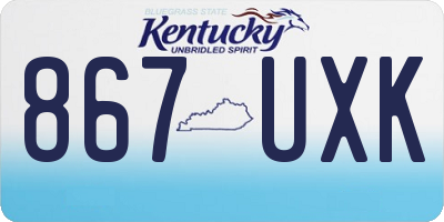 KY license plate 867UXK