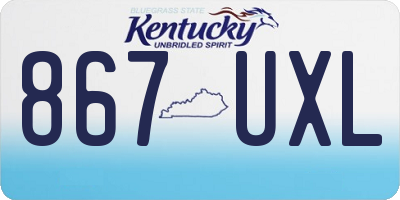 KY license plate 867UXL