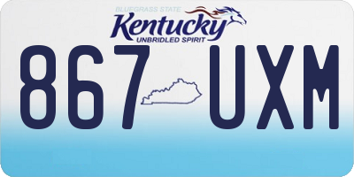 KY license plate 867UXM