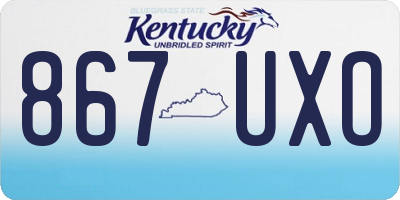KY license plate 867UXO