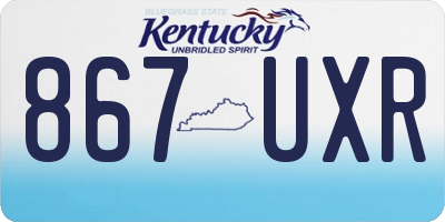 KY license plate 867UXR
