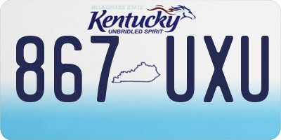 KY license plate 867UXU