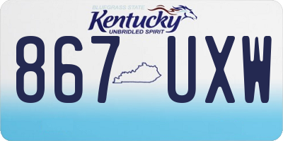 KY license plate 867UXW