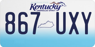 KY license plate 867UXY