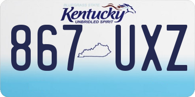 KY license plate 867UXZ