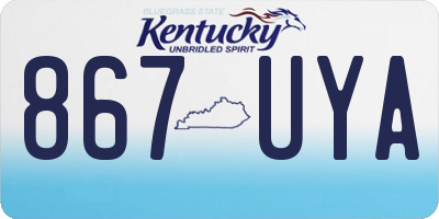 KY license plate 867UYA