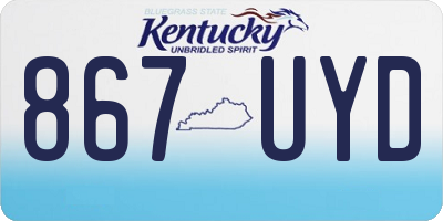 KY license plate 867UYD