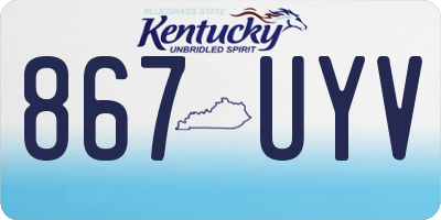 KY license plate 867UYV