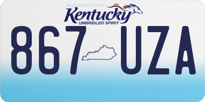 KY license plate 867UZA