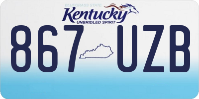 KY license plate 867UZB