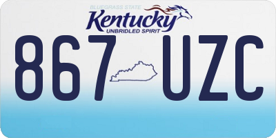 KY license plate 867UZC