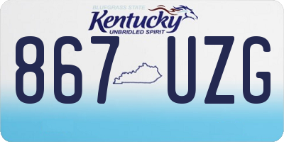 KY license plate 867UZG