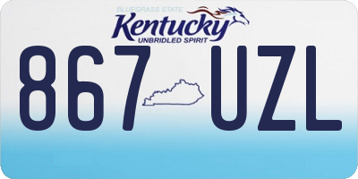KY license plate 867UZL