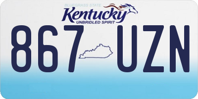 KY license plate 867UZN