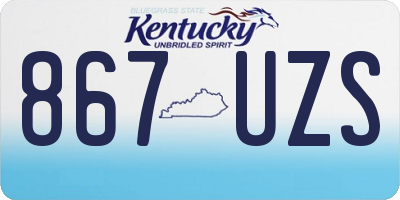 KY license plate 867UZS