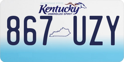 KY license plate 867UZY