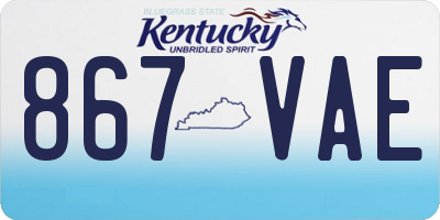 KY license plate 867VAE