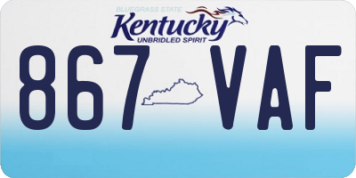 KY license plate 867VAF