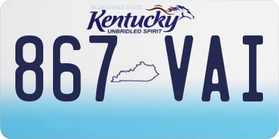KY license plate 867VAI