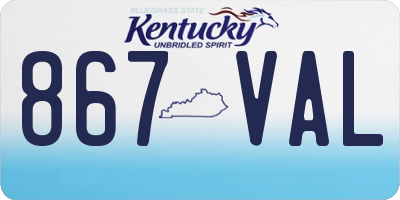KY license plate 867VAL