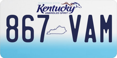 KY license plate 867VAM