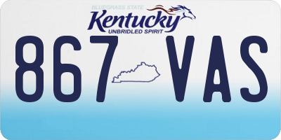 KY license plate 867VAS