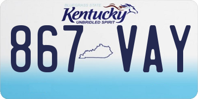 KY license plate 867VAY