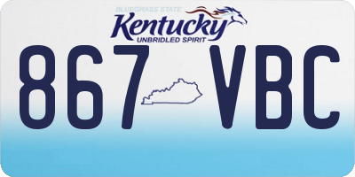 KY license plate 867VBC