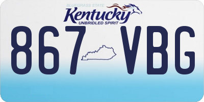 KY license plate 867VBG