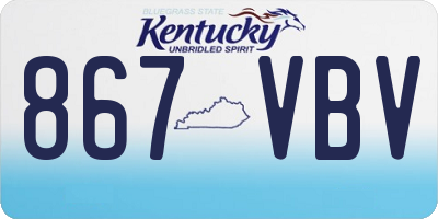 KY license plate 867VBV