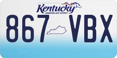 KY license plate 867VBX