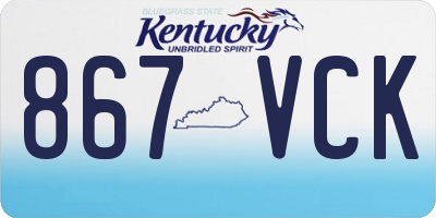 KY license plate 867VCK