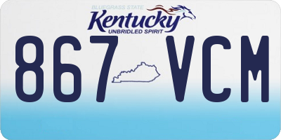 KY license plate 867VCM