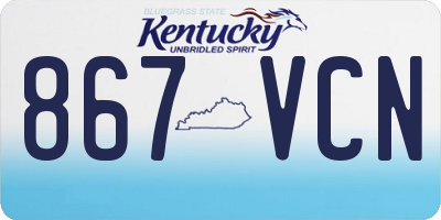 KY license plate 867VCN