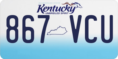 KY license plate 867VCU
