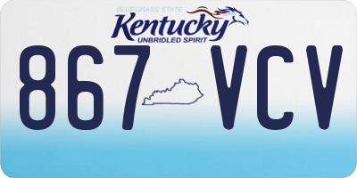 KY license plate 867VCV
