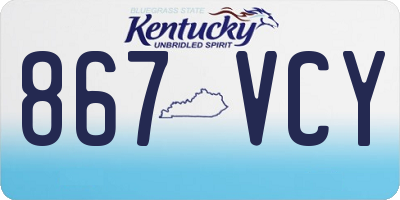 KY license plate 867VCY