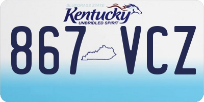 KY license plate 867VCZ