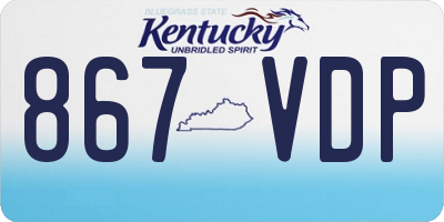 KY license plate 867VDP