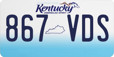 KY license plate 867VDS