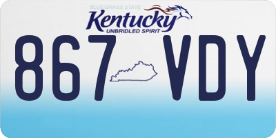 KY license plate 867VDY