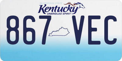 KY license plate 867VEC