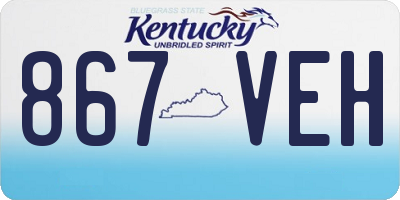 KY license plate 867VEH