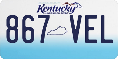 KY license plate 867VEL