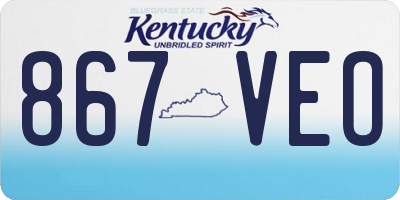 KY license plate 867VEO