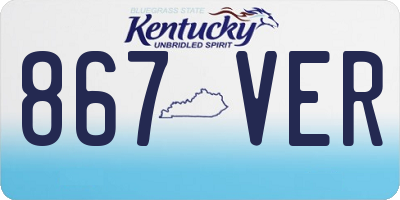KY license plate 867VER