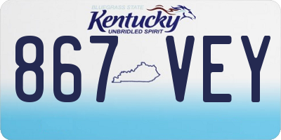 KY license plate 867VEY