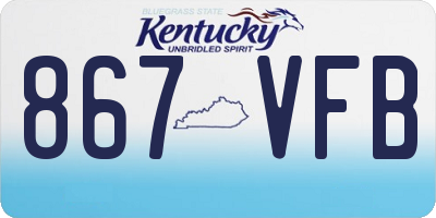 KY license plate 867VFB