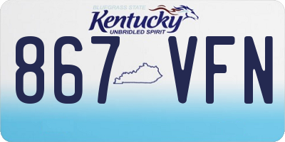 KY license plate 867VFN